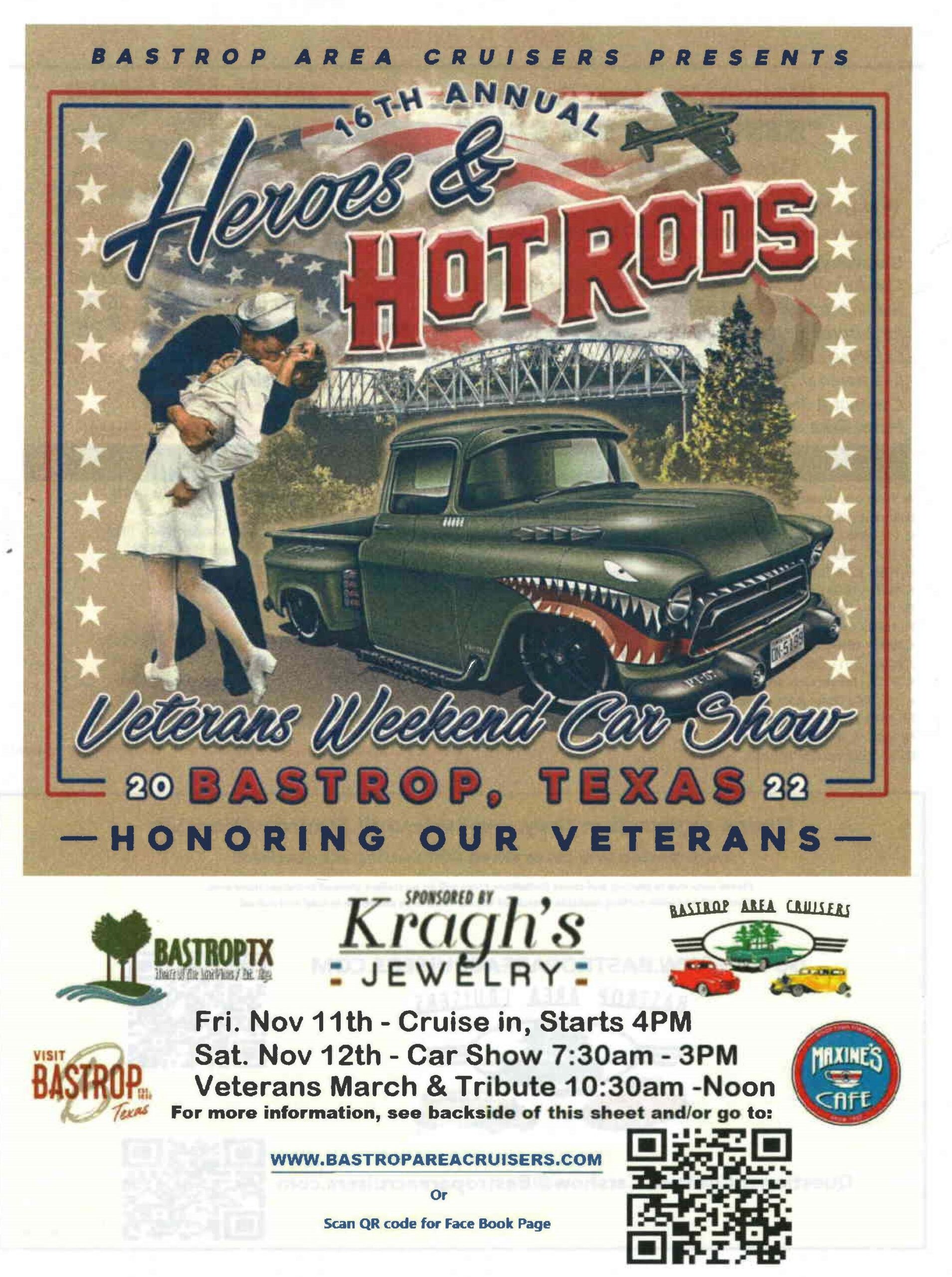 “Heroes & Hot Rods”THE BASTROP CAR SHOW Crosshairs Texas